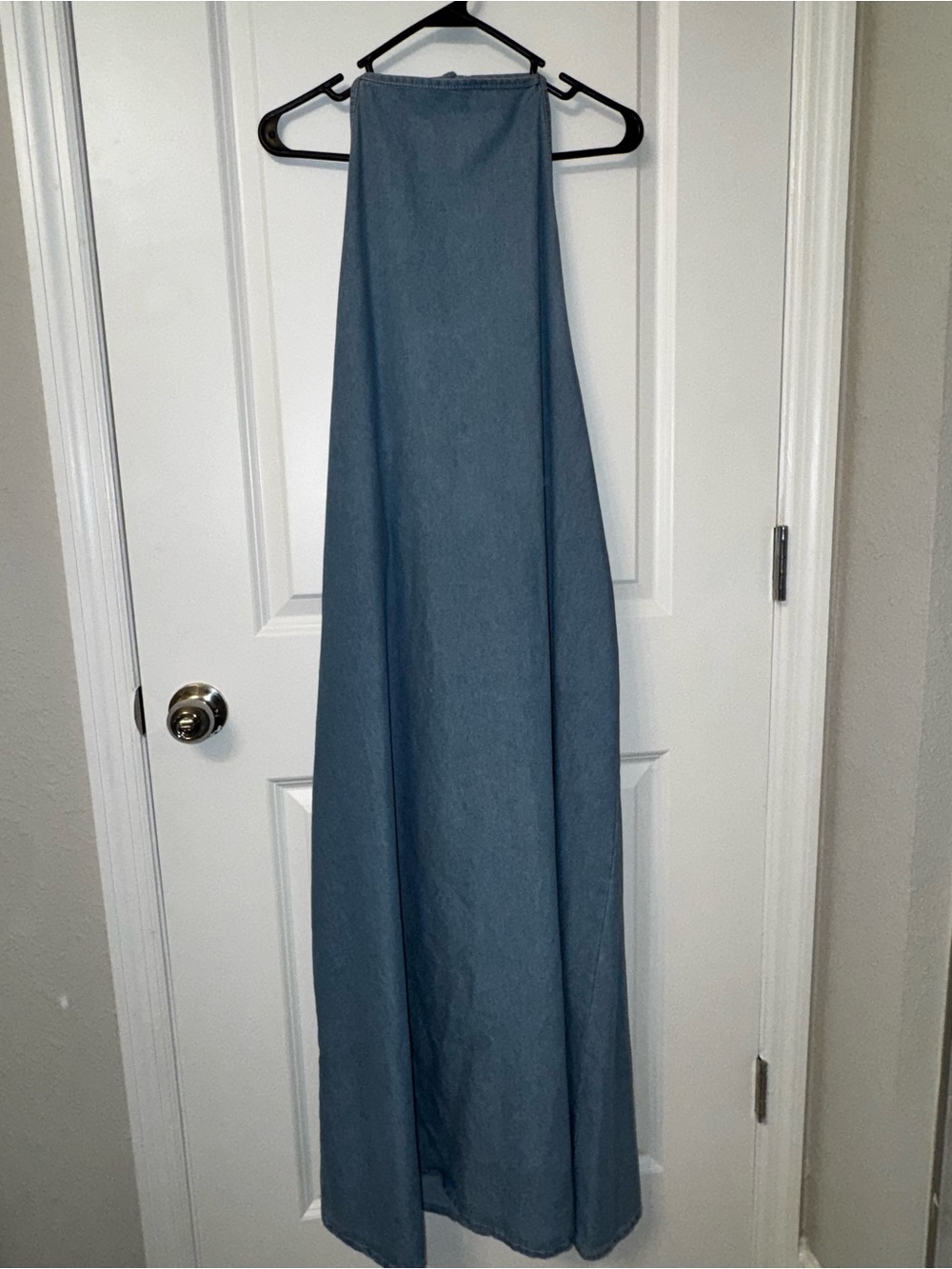 Women's Sleeveless Maxi Dress in Denim Blue